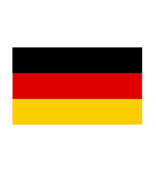 Die deutsche Flagge zeigt schwarz, rot und gold in horizontalen Streifen.